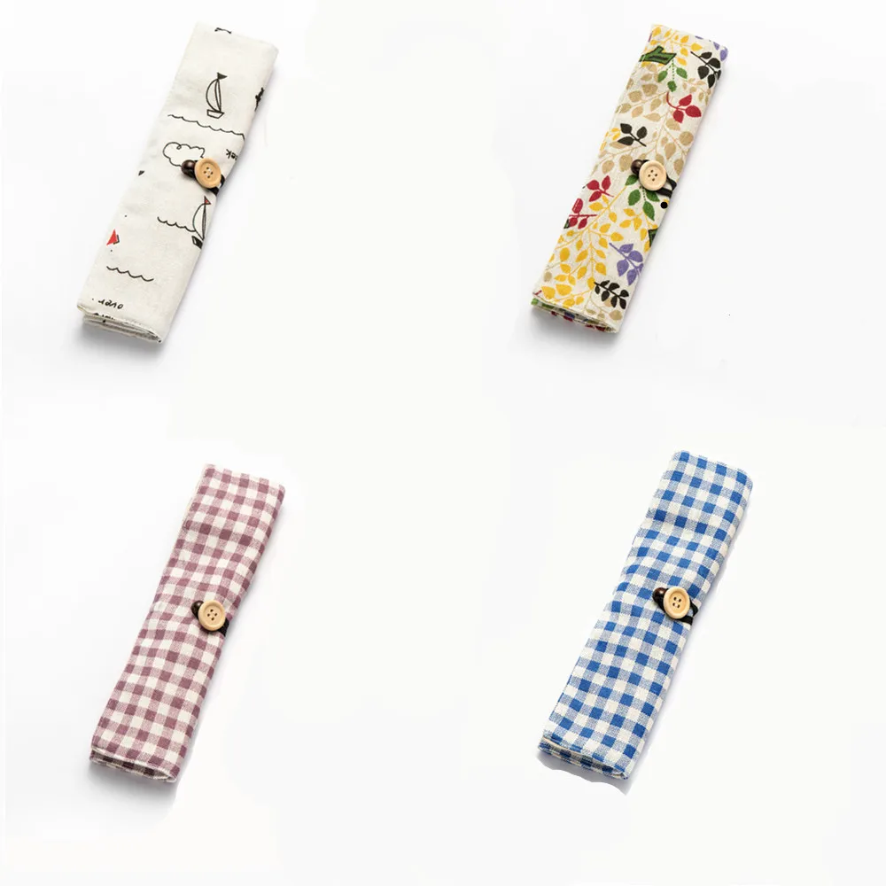 

Korean Dinnerware Set Wooden Tableware Chopsticks Portable Cutlery Bag Forks Knives Spoons Bamboo Straw for Travel Cutlery Set