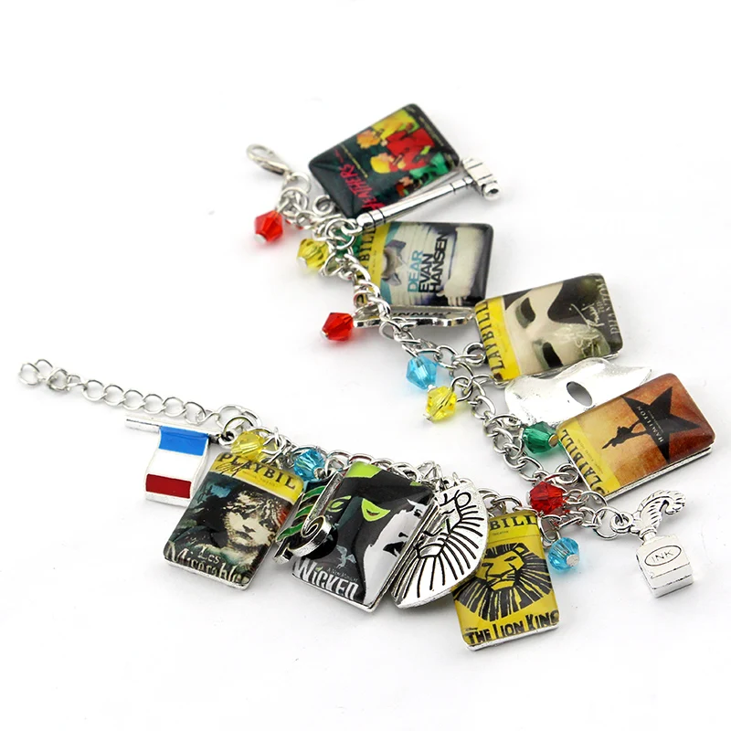 

New Arrivals Fashion Jewelry The Phantom of the Opera Heathers the Les Miserable wicked charm bracelet Christmas gifts for fans