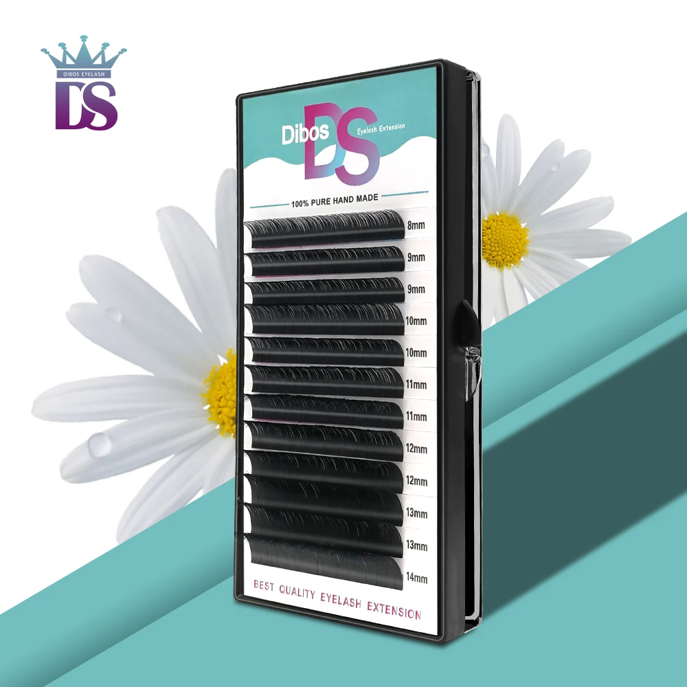 Goedkoop Dibos 1 st 0.05 0.25mm C D Curl Mink Wimper Extension Dun en Zacht Materiaal 3d 6d voluming Lashes Tray Lash