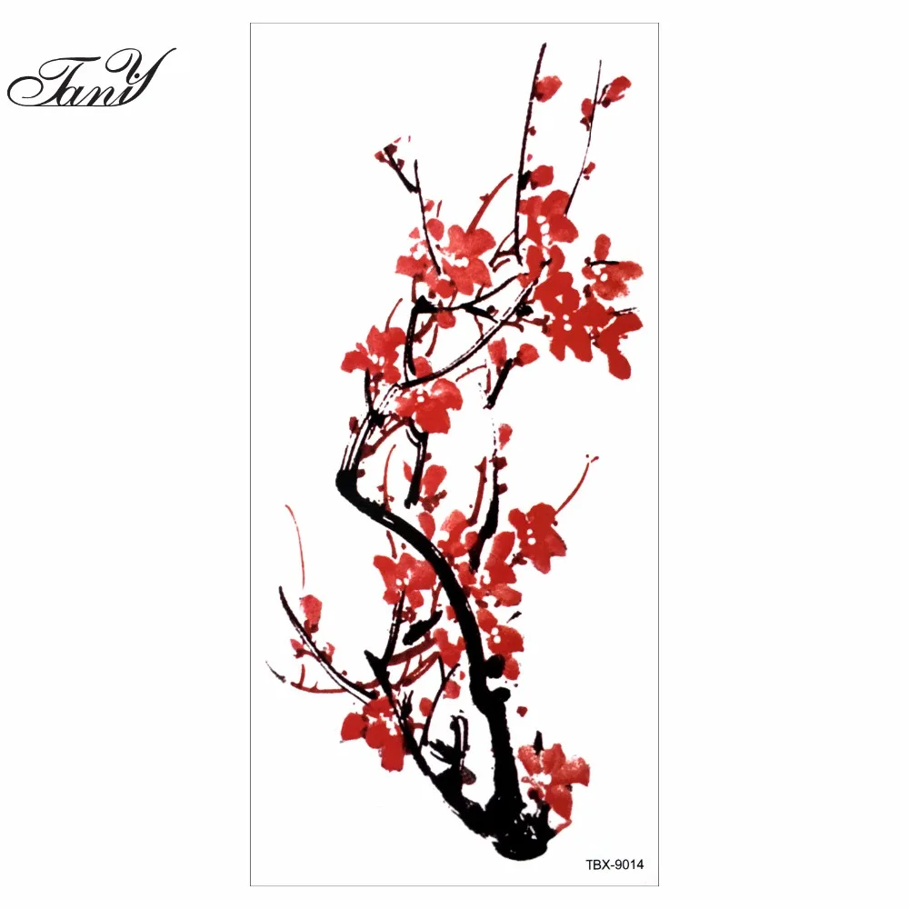 Plum Blossom Waterproof Sexy Make Up Body Art Temporary ...