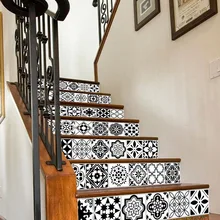 6PCS White Black Tiles Stairs Stickers Home Decal Staircase Stair Floor Sticker DIY Wall Floor Decal Stair Decal Decoration 6PCS White Black Tiles Stairs Stickers Home Decal Staircase Stair Floor Sticker DIY Wall Floor Decal Stair Decal Decoration