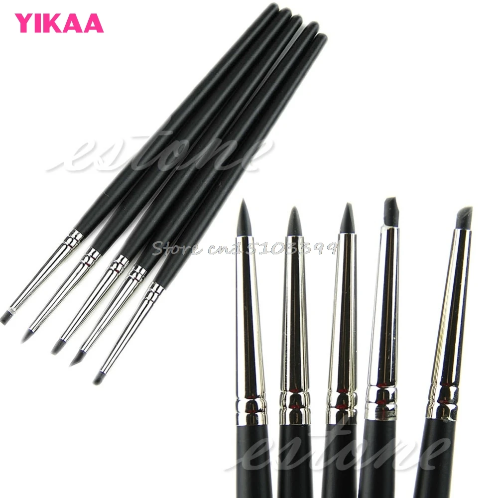 

5Pcs Silicone Rubber Shapers Polymer Clay Sculpting Modelling Tools G08 Drop ship