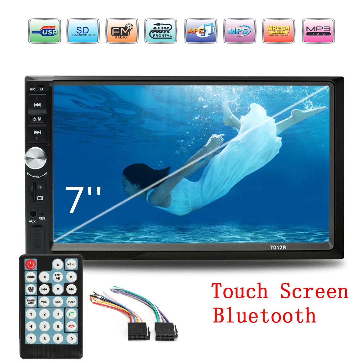 

7012B 2 Din Car MP5 Player 7inch Touchs Screen With Radio Function USB In Dash AUX FM USB Stereo Radio Music Player