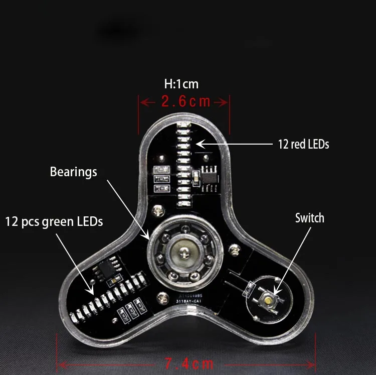 Diy Электронный комплект набор пальцев гироскопа светодиодный производитель набор забавная сварка
