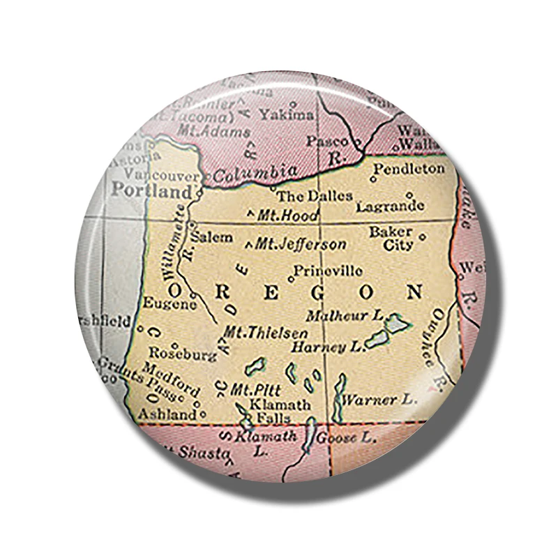 California Oklahoma banglahoa gainestel Taiwan Asia Minnesota Oregon, Нью-Йоркская карта, сувенир магнитик на холодильник декор для холодильника - Цвет: Oregon