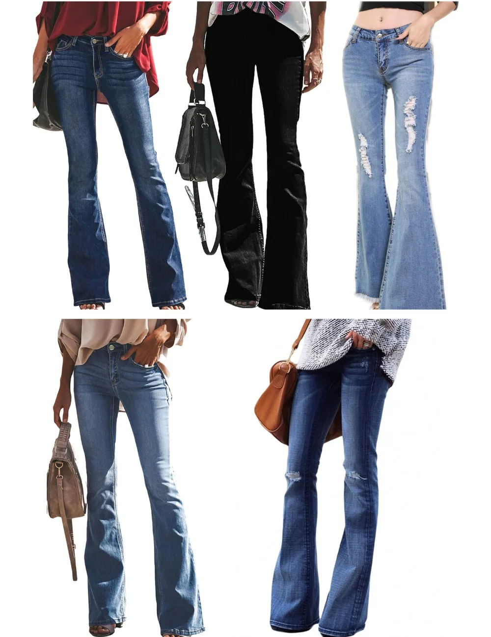 Зимние винтажные расклешенные джинсы с высокой талией для женщин, черные расклешенные джинсовые обтягивающие джинсы для женщин, большие размеры, женские широкие брюки