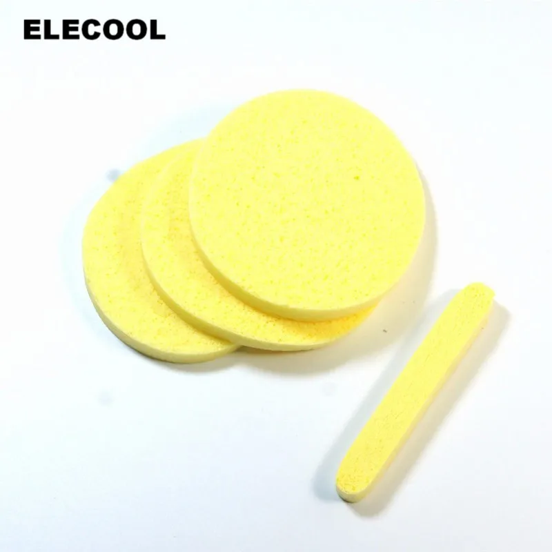 

ELECOOL 12pcs Yellow Compressed Facial Cleansing Sponge Flutter Body Face Washing Pad Face Makeup Remover Tools Cosmetic Puff