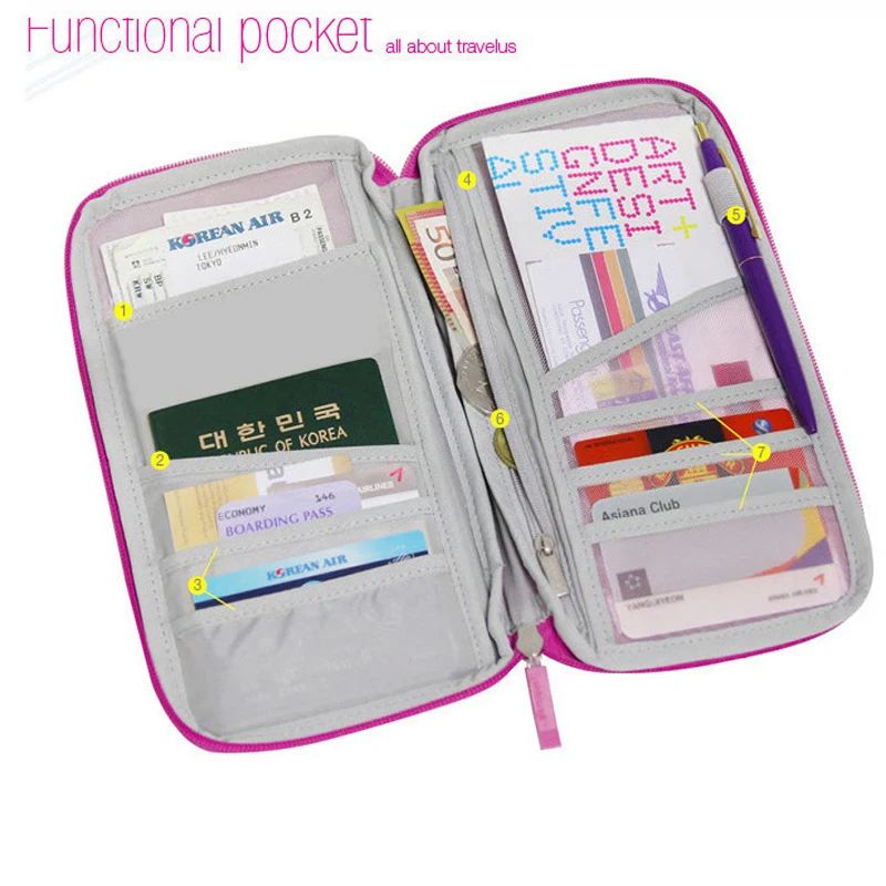 Credit ID Card Holders Cash Wallet Purse Documents Zipper Organizer Belt Unisex travel wallet Women Travel Passport Bag Credit ID Card Holders Cash Wallet Purse Documents Zipper Organizer Belt Unisex travel wallet Women Travel Passport Bag