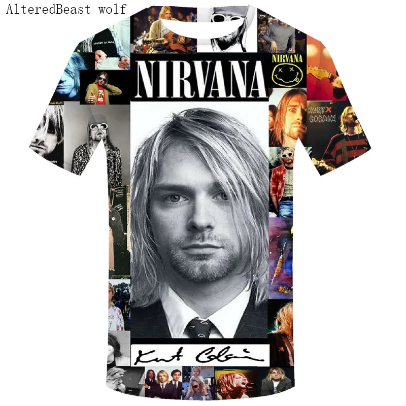 Мужская футболка Nirvana Kurt Cobain, Harajuku Song, лирика, принт в рамке, рок-звук, мужская летняя одежда, негабаритная футболка