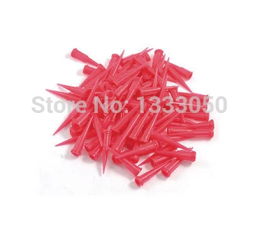 

100 Pcs Industrial 0 26mm Inner Dia Tip 25GA Dispensing Needles Red