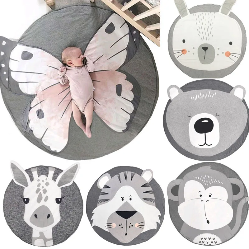 

Baby Play Mat Toddler Room Crawling Mat Cotton Baby Carpet Activity Round Rug Animal Developing Mat for Children Game Pad Toys