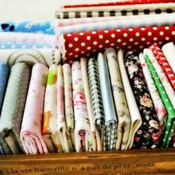 

Cotton Linen Fabric Cloth 16PCS/LOT FOR Patchwork Handcraft DIY Sewing Scrapbook Hair ACCESSORIES