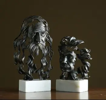 

Large HOME OFFICE Living room TOP COOL Ornament Crazy Brain Great Scientist Albert Einstein Abstract bronze carving Sculpture