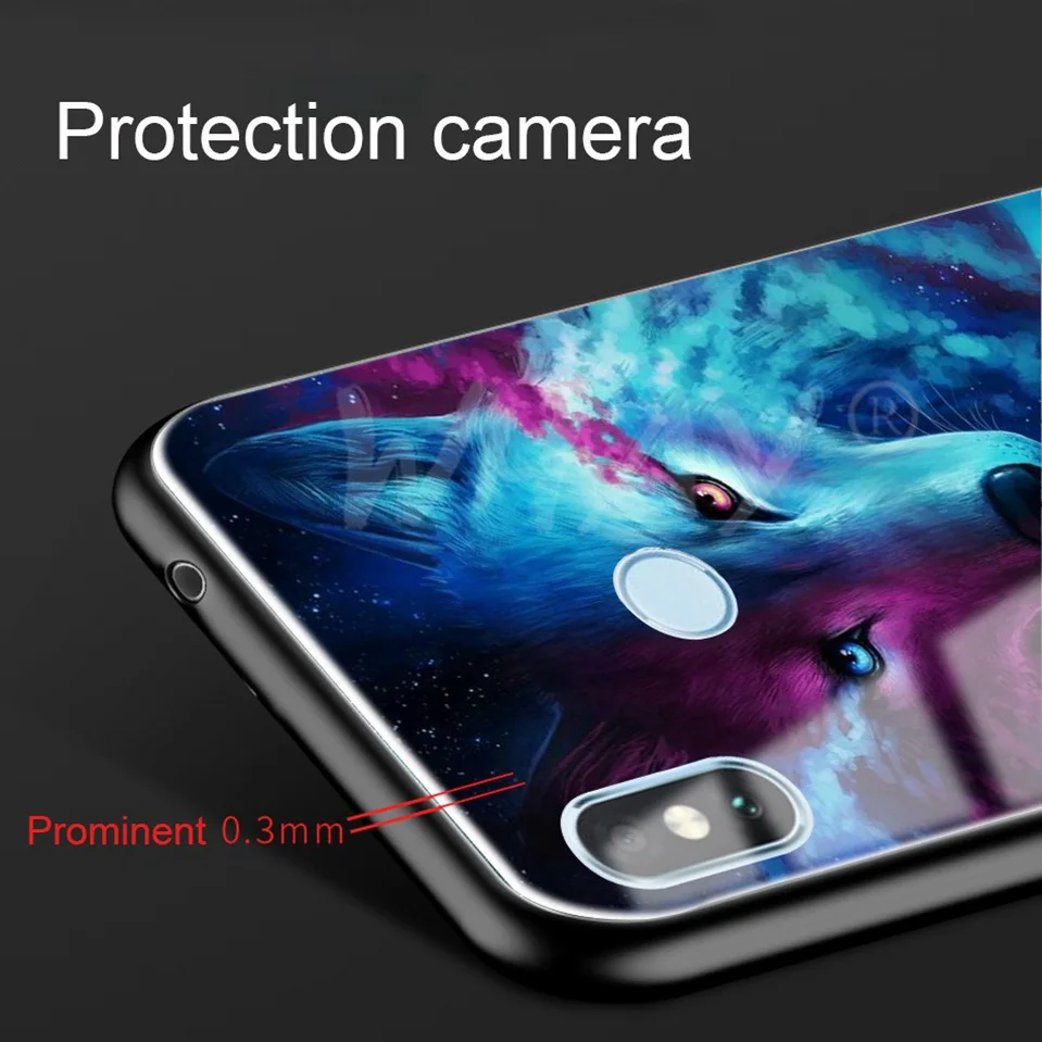 Tempered Glass Case For Xiaomi Redmi Note 5 Pro 4X Coque Silicone Luxury Back Cover Case For Xiomi Xiaomi Mi A1 8 Redmi 5 Plus   (2)