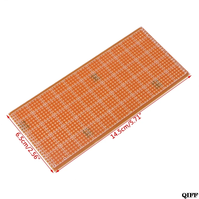 

Drop Ship&Wholesale 5 Pcs 6.5x14.5cm Stripboard Veroboard Uncut PCB Platine Single Side Circuit Board APR28
