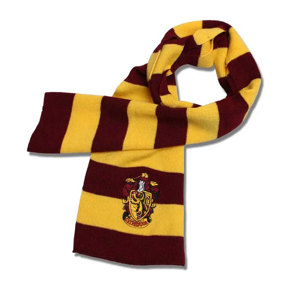 Детский костюм Слизерин для взрослых Ravenclaw Gryffindor Hufflepuff, Волшебная Одежда, плащ, шарф, галстук, палочка, очки, набор - Цвет: scarf 02