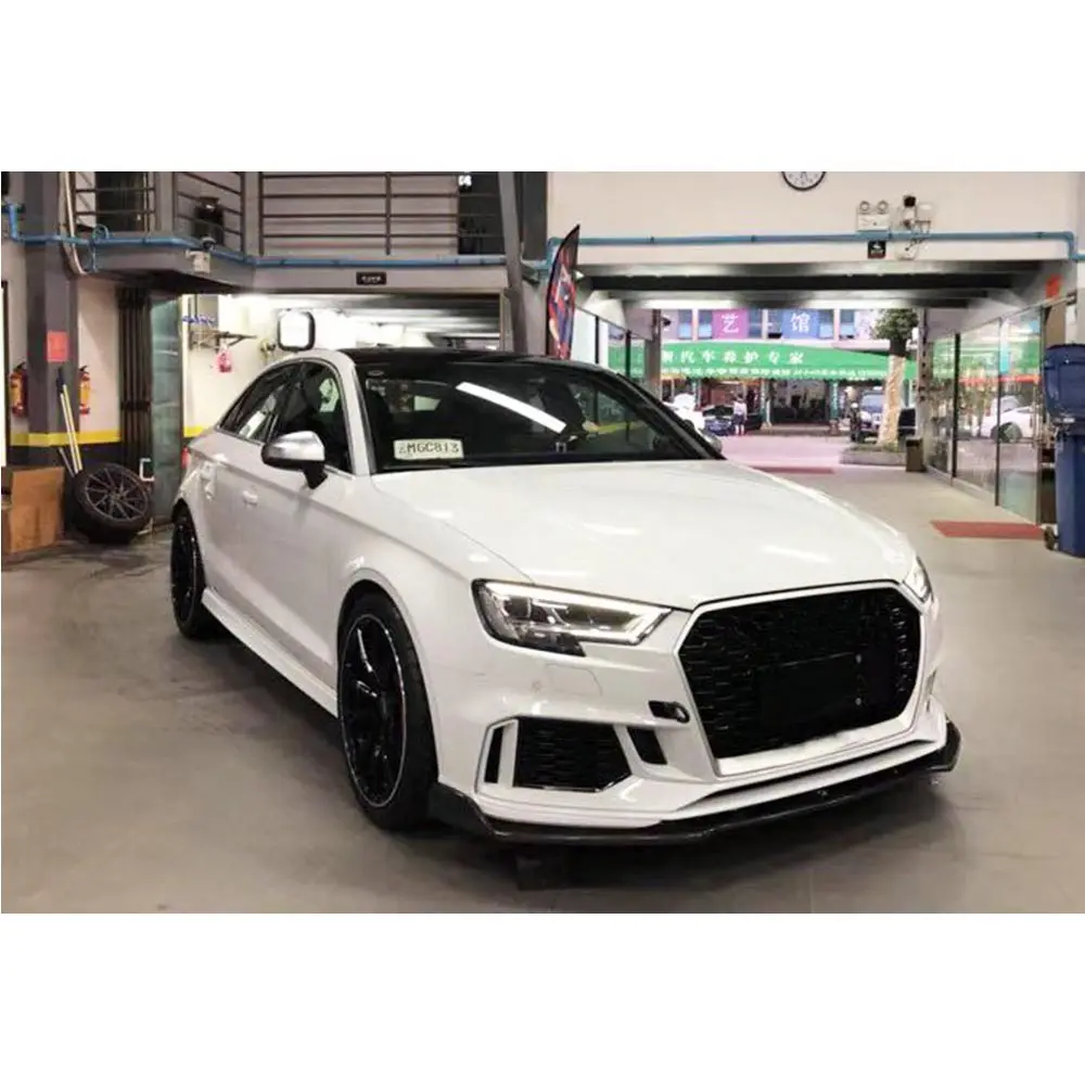 Углеродное волокно передний бампер спойлер для Audi A3 RS3 не S3 2017 2018 автомобильный