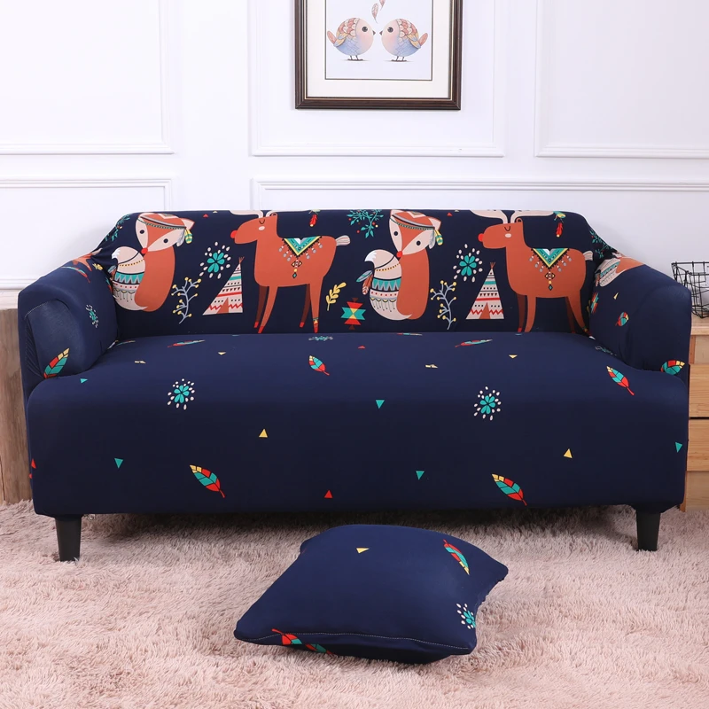 Slipcovers Sofa Cover Elastic Cartoon Animals Pattern Stretch Form