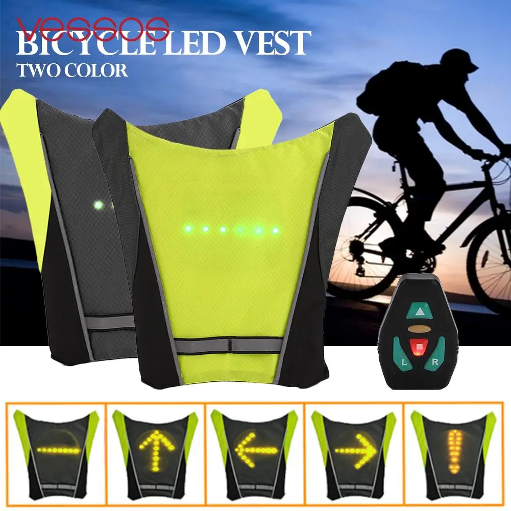 

LED Steering Light Backpack Riding Backpack Pendant Practical LED Riding Vest Lithium Battery Portable Parts Durable