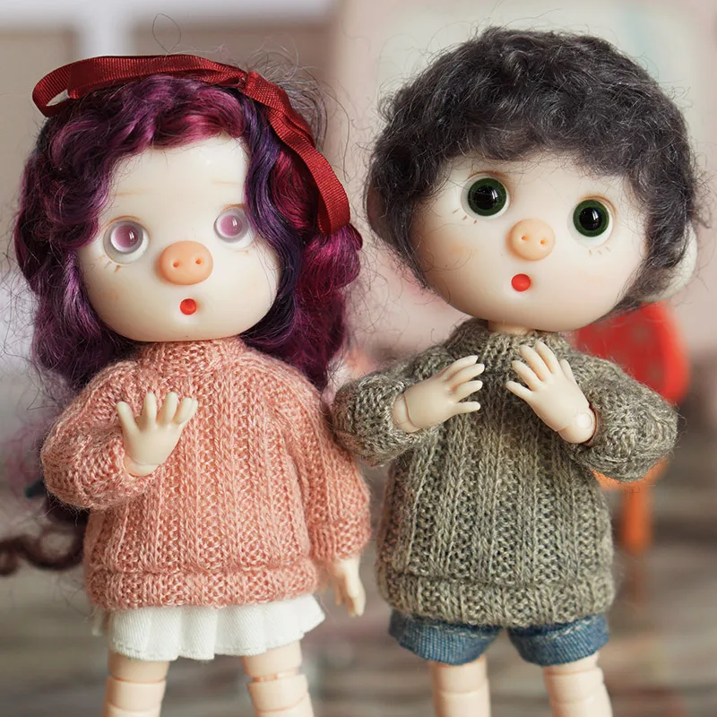1 шт. Новое поступление милая Одежда для куклы свитер с длинными рукавами для OB11, кукла Obitsu 11, 1/12 BJD аксессуары для кукол