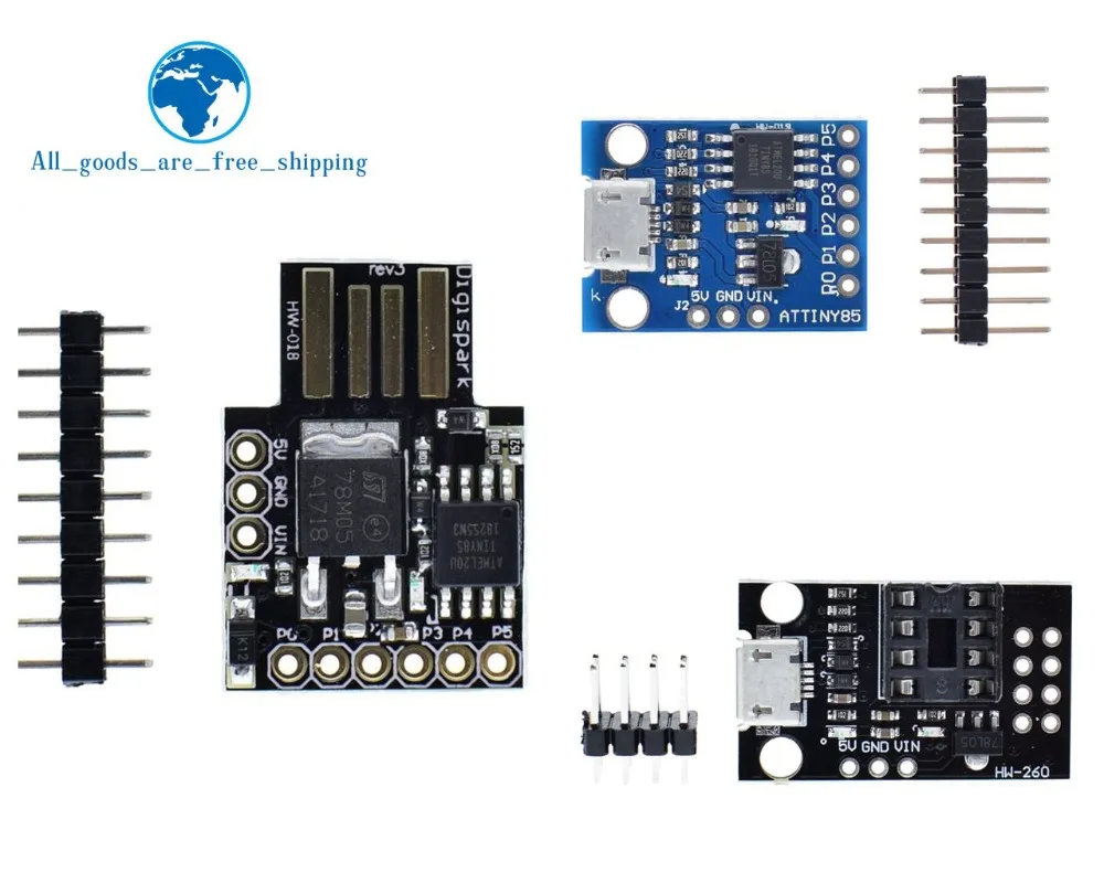 Синий черный TINY85 Digispark Kickstarter микро макетная плата ATTINY85 модуль для Arduino IIC IEC USB