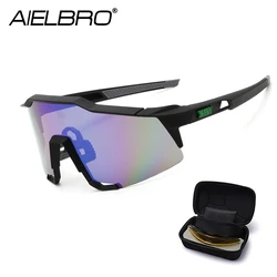 AIELBRO 2019 New Design Polarized Cycling Glasses For Man Women Bike Eyewear Cycling Sunglasses 3 Lens UV400 Sport Glasses AIELBRO 2019 New Design Polarized Cycling Glasses For Man Women Bike Eyewear Cycling Sunglasses 3 Lens UV400 Sport Glasses