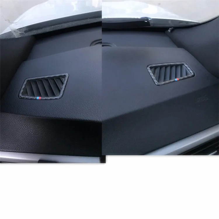 car styling For Bmw E90 E92 E93 3 Series 2005-2012 Carbon Fiber Car AC Outlet Trim Refit Air Outlet Frame Decoration 3D Stickers (5)