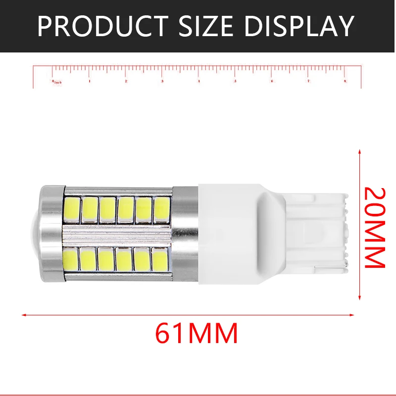 2 шт. T20 7440 W21W WY21W 33 SMD 5730 светодио дный автомобиля Резервное копирование заповедник огни 33SMD 5630 светодио дный тормоз двигателя лампочка Белый