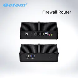 Qotom промышленный Мини компьютер Core i3 4005U Pfsense без вентилятора, микро ПК Dual LAN тонкий клиент безвентиляторный промышленных мини-компьютер