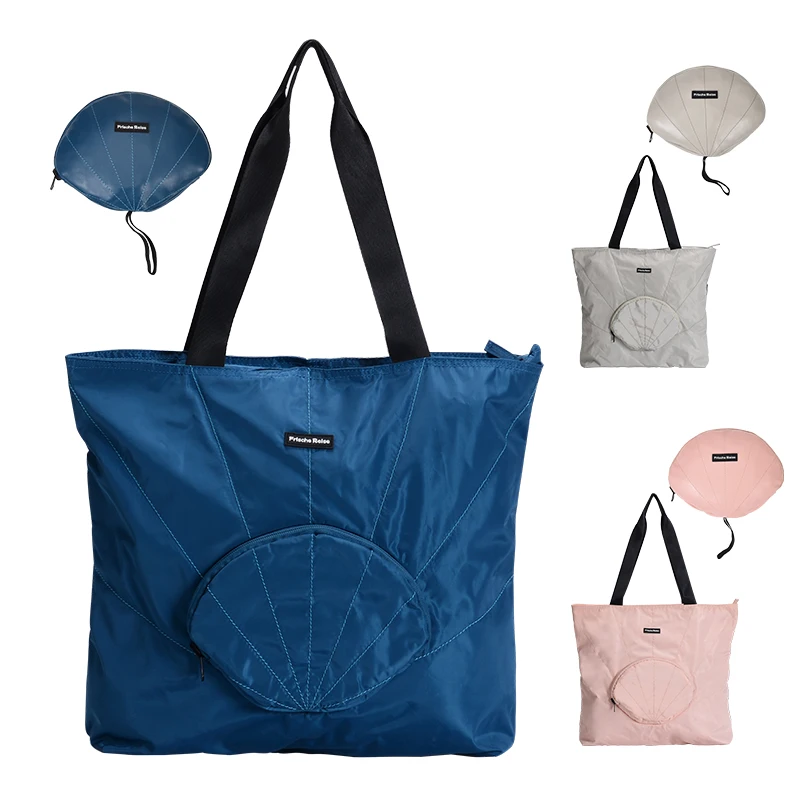 

WaterProof Travel Bags Fashion Women Large Capacity Women Folding Shell Bag Unisex Luggage Travel Handbags Conch Shoulder Bags