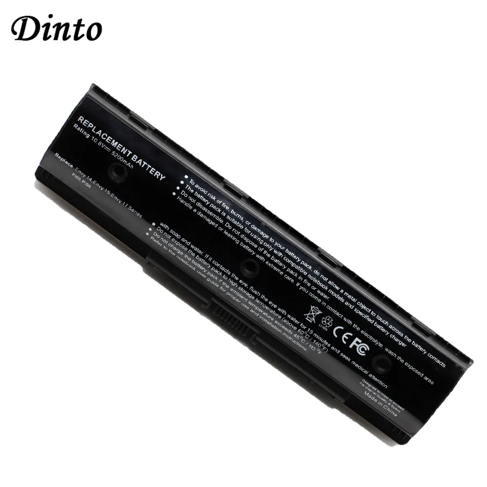 

Dinto 10.8V 5200mAh 6 Cells Laptop Battery for HP PI06 P106 PI09 HSTNN-UB4N HSTNN-YB4O for Envy 14t 14z 15 15t 15z 17 17t