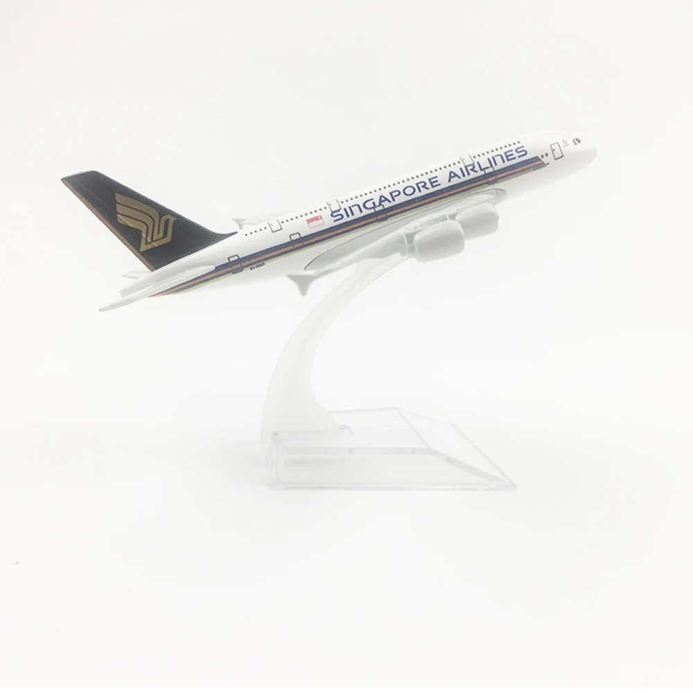 1/400 Scale Aircraft Airbus A380 Singapore Airlines 16cm Alloy Plane Model Toys Children Kids Gift for Collection | Игрушки и хобби