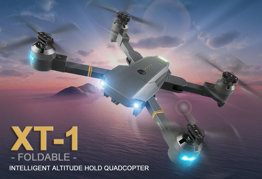 XT-1 RC Квадрокоптер 480P 720P 1080P складной FPV селфи Дрон складная игрушка удержание высоты wifi HD камера широкий угол VS E58 X12 Дрон