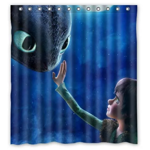 

2015 Top Fashion Bathroom Products Shower Curtains how To Train Your Dragon Curtain 66x72 Inch High Quality Waterproof Bath