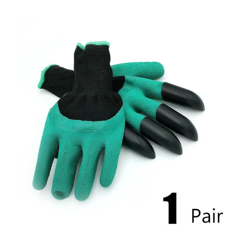 Садовые перчатки с 4 ABS Пластик Когти для сада копания посадки 1 пара Drop
