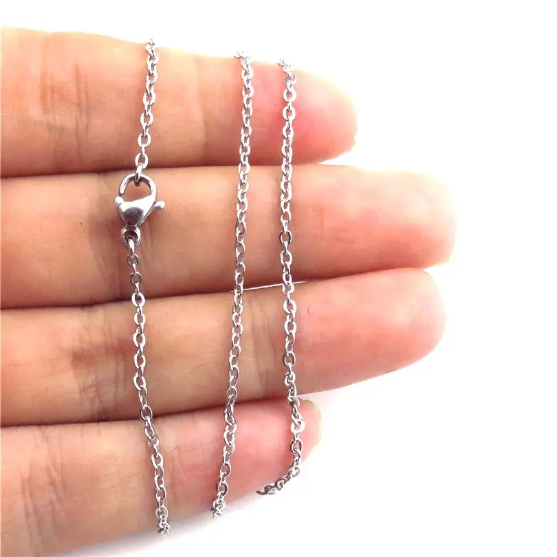 1.5mm Fashion Necklace Stainless Steel Chains Simple Rolo Link Chain