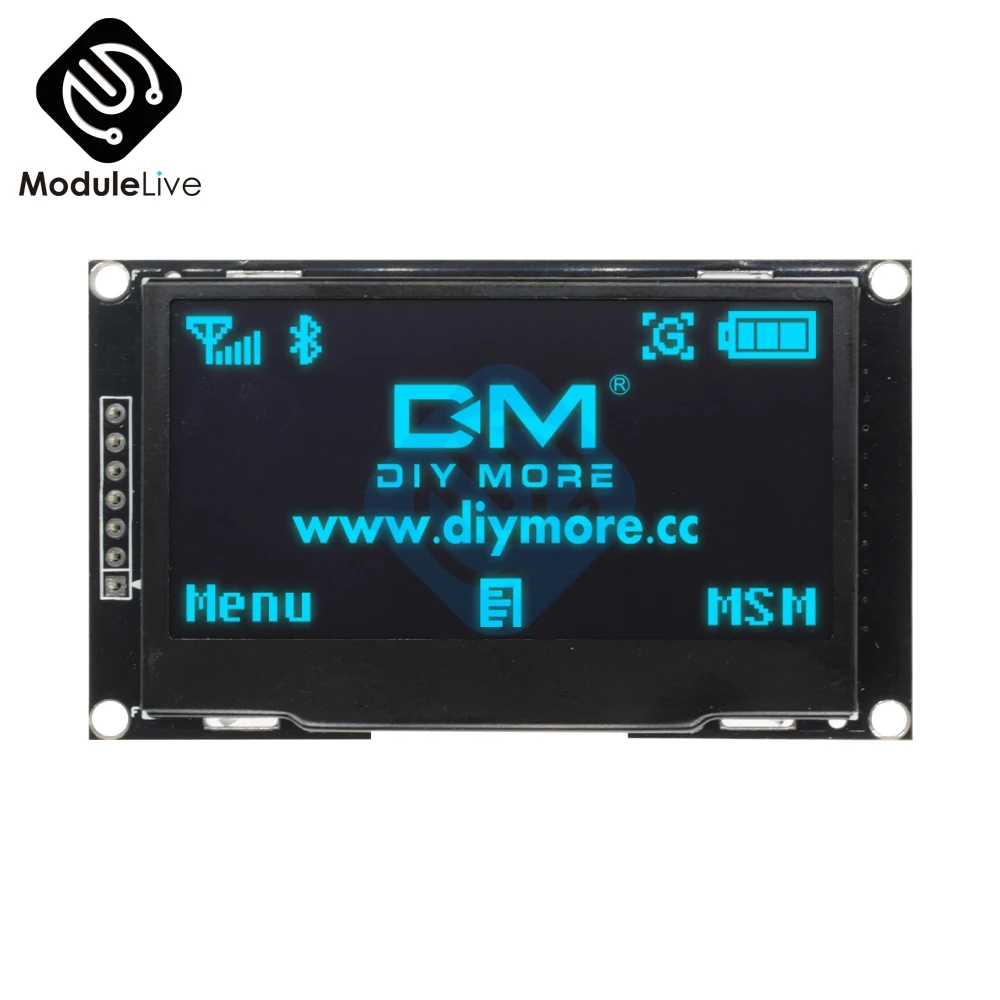 2,42 дюймовый ЖК-экран 12864 OLED дисплей модуль IIC IEC SPI серийный C51 STM32 SSD1309 для Arduino 128X64 белый/синий/зеленый/желтый - Цвет: Синий