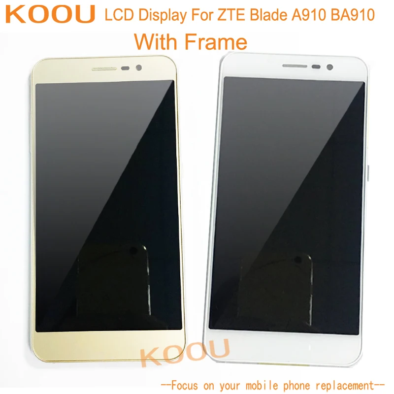 

LCD Display For ZTE Blade A910 BA910 5.5 inch LCD Display Touchscreen Digitizer Assembly Replacement With Frame