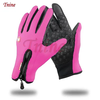 Мужские и женские новые зимние перчатки, спортивные ветрозащитные лыжные перчатки, теплые мотоциклетные перчатки для езды на открытом воздухе, ветрозащитные мужские перчатки - Цвет: red  gloves