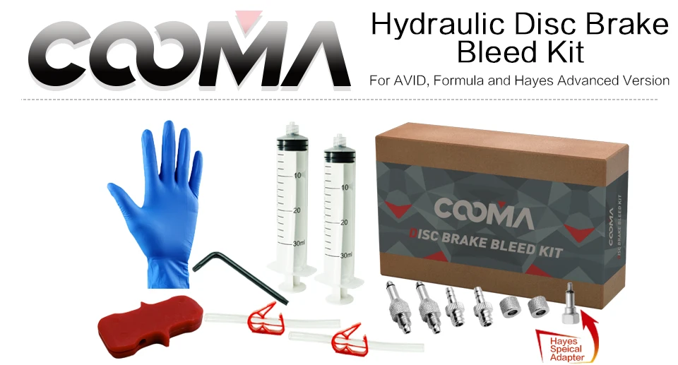 KIT de purga de freno hidráulico de bicicleta para SRAM y AVID sistema de frenos, sistema de frenos de líquido de puntos, kit de purga avanzada, V1.2 KIT de purga de freno hidráulico de bicicleta para SRAM y AVID sistema de frenos, sistema de frenos de líquido de puntos, kit de purga avanzada, V1.2