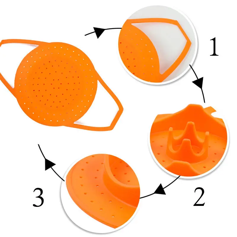 Silicone Steamer Instant Pot Basket Strainer W/Long Handle For Safe Removal