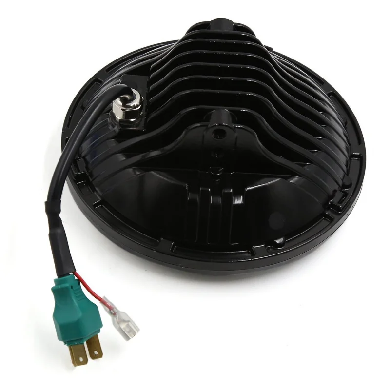 Black 7 Inch 75W Round Daymaker LED Projector Headlight Waterproof Bulb for Harley Davidson Motorcycle & Jeep Wrangler LED Headlamp  (16)