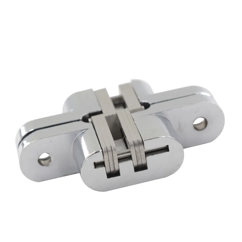 3 Zinc Alloy Hidden Hinges Soft Close Concealed Cross Door Hinge Fit