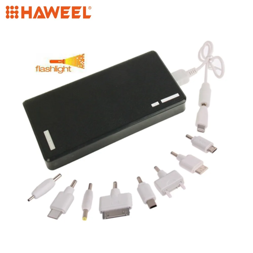 

HAWEEL 15000mAh Dual-USB Smart Mobile Power Bank External Battery with Flashlight, For iPad, iPhone and Other Digital Product