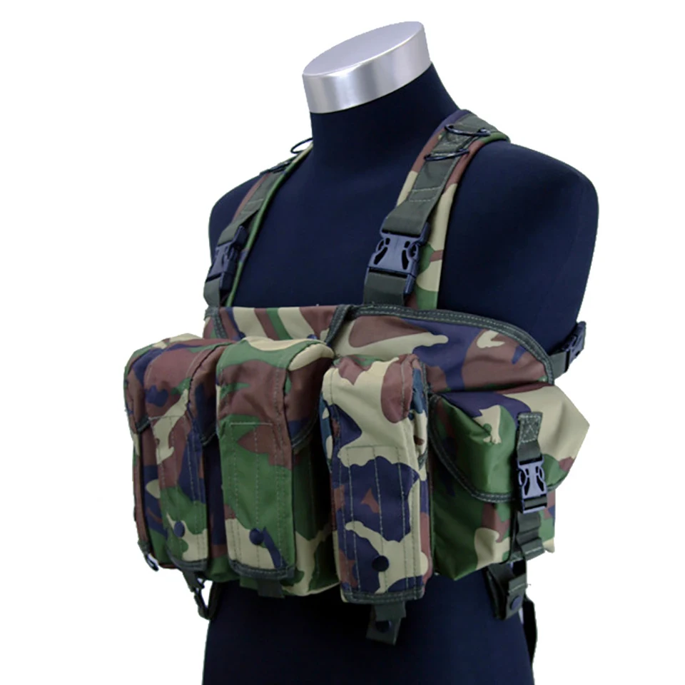  High Quality Outdoor Tactical Chest Rig Airsoft Hunting Vest Molle Pouch Simple Military ACU Tactic
