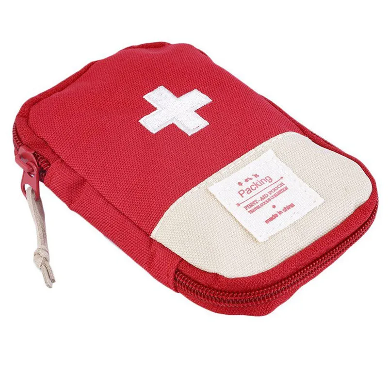Портативная аптечка для путешествий, аптечка для первой помощи, маленькая медицинская коробка для дома, чехол для таблеток для экстренного выживания, посылка для хранения лекарств, M/L - Цвет: Red L