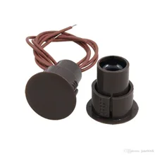 10 пар) 23*22 мм коричневый цвет проводной дверной переключатель окна домашняя охранная сигнализация магнитный датчик N.C релейный выход