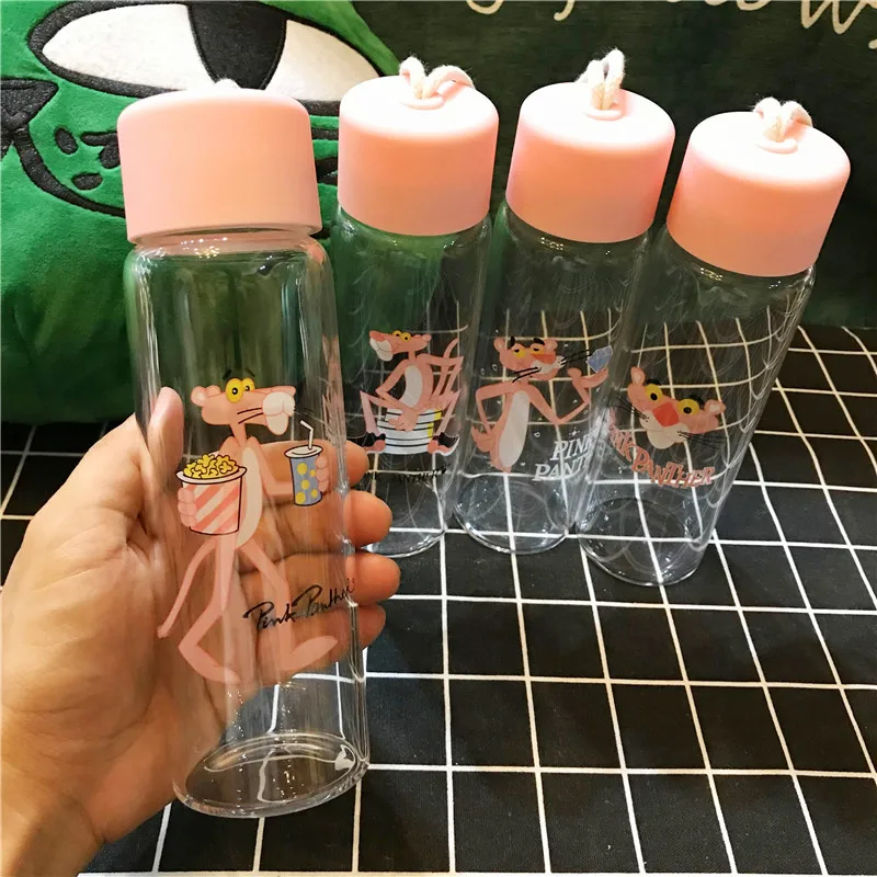

W&M Lovely Small tiger Water Bottle Leakproof coffee Drink Tour hiking Portable travel Camp Bottles Customized Printed LOGO