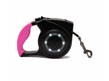 

WholeSale 20pcs/lot 4M LED Night Walk Automatic Retractable Dog Lead Rope Extendable Pet Leash 4M 35kgs Reflecting
