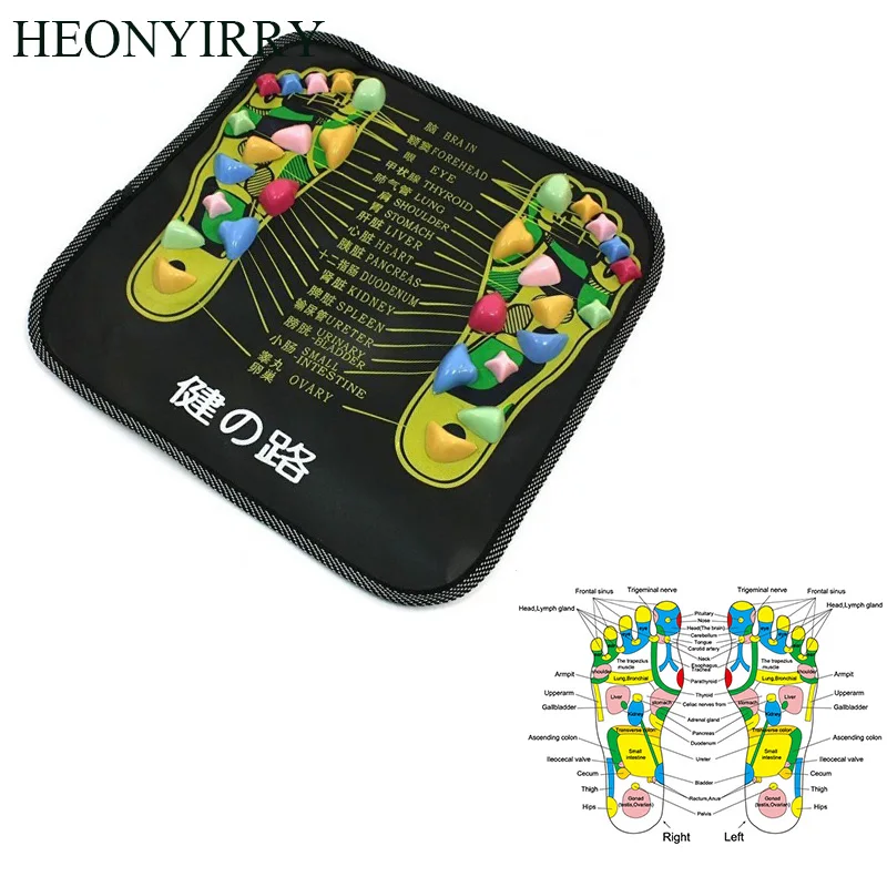 Рефлексология ходить камень ноги боль облегчение ходьбы массажер коврик уход за здоровьем акупрессура коврик массажер